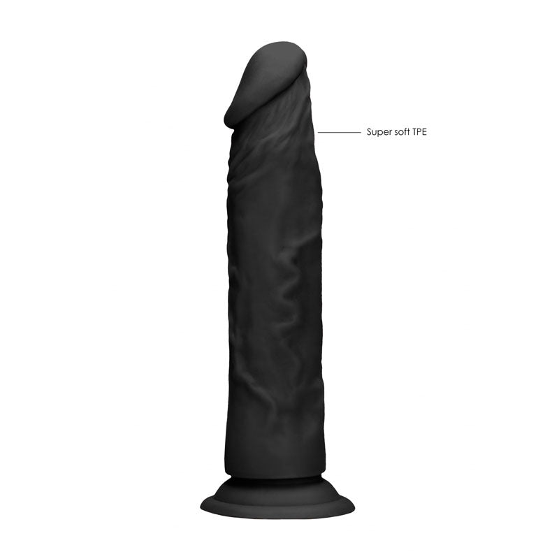 REALROCK 8'' Realistic Dildo - Black 20.3 cm Dong