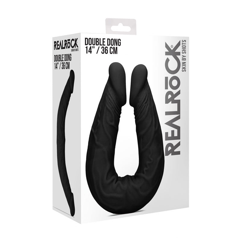 REALROCK 14'' Double Dildo - Black 36 cm Double Dong
