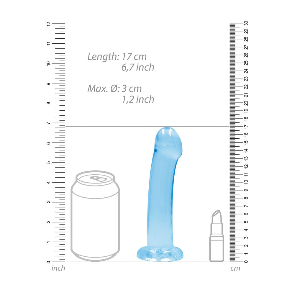 REALROCK Dildo With Suction - 17 cm - Blue - Blue 17 cm Dildo