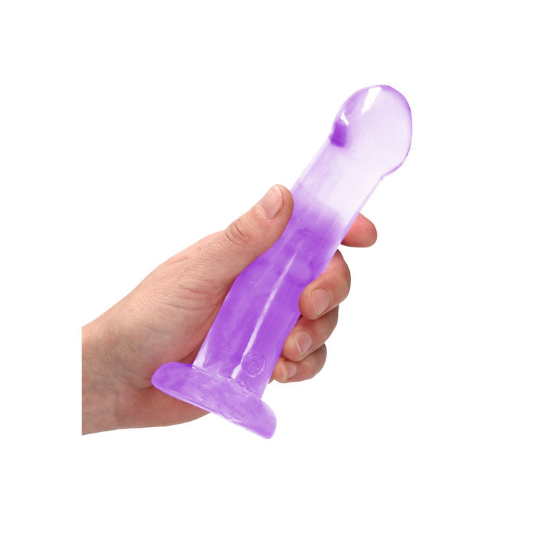 REALROCK Non Realistic Dildo With Suction Cup - 17 cm - Purple 17 cm Dong
