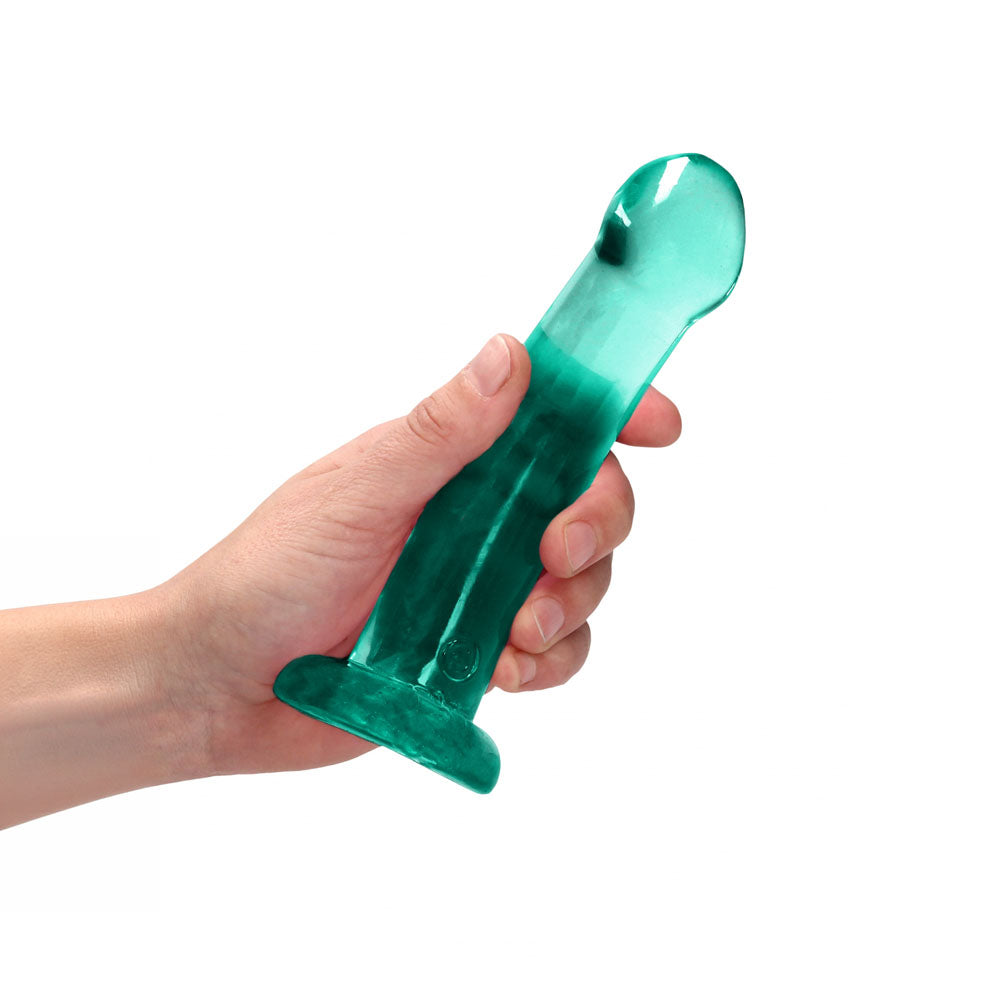 REALROCK Non Realistic Dildo With Suction Cup - 17 cm - Turquoise - Turquoise 17 cm Dong