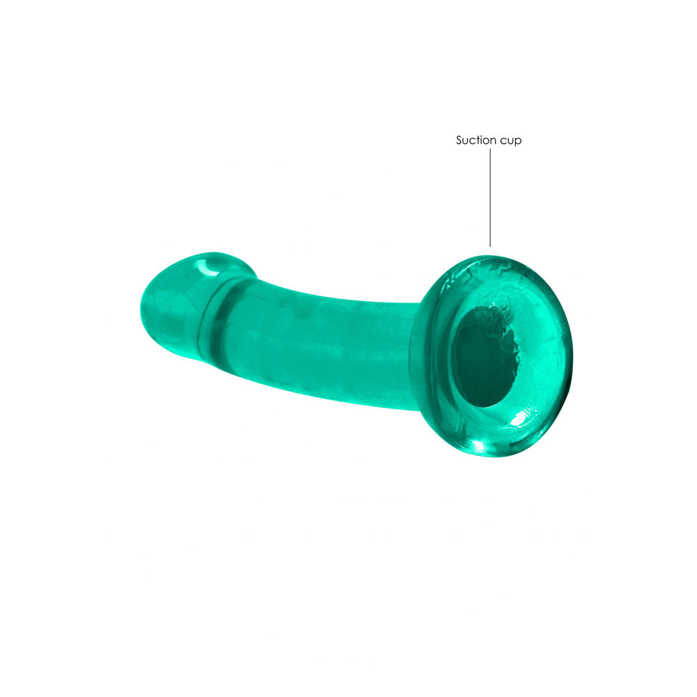REALROCK Non Realistic Dildo With Suction Cup - 17 cm - Turquoise - Turquoise 17 cm Dong