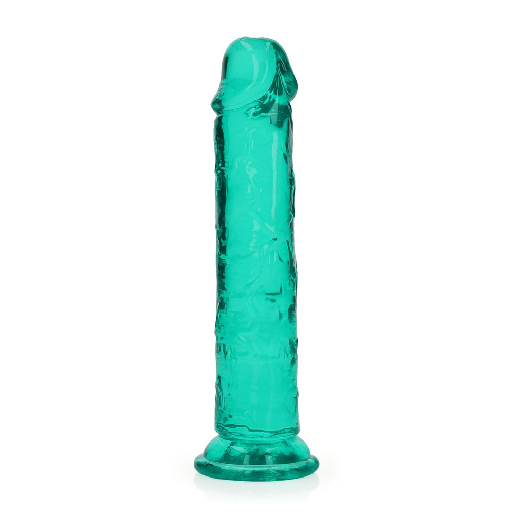 REALROCK 18 cm Straight Dildo - Turquoise - Turquoise 18 cm (7'') Dong