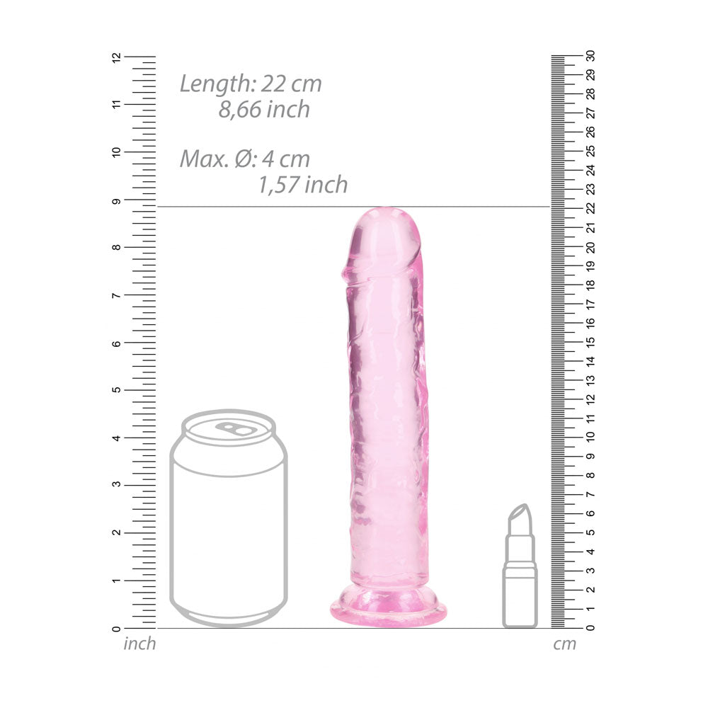 REALROCK 20 cm Straight Dildo - Pink - Pink 20 cm (8'') Dong