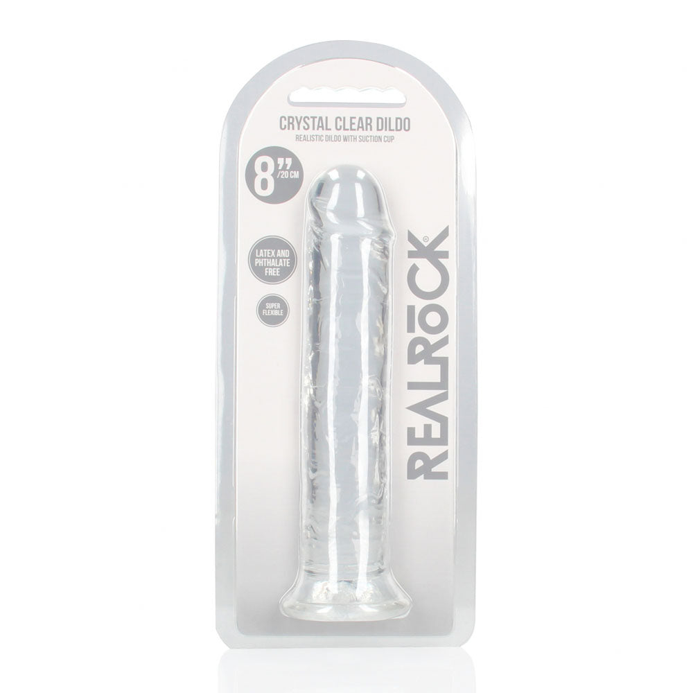 REALROCK 20 cm Straight Dildo - Transparent - Clear 20 cm (8'') Dong