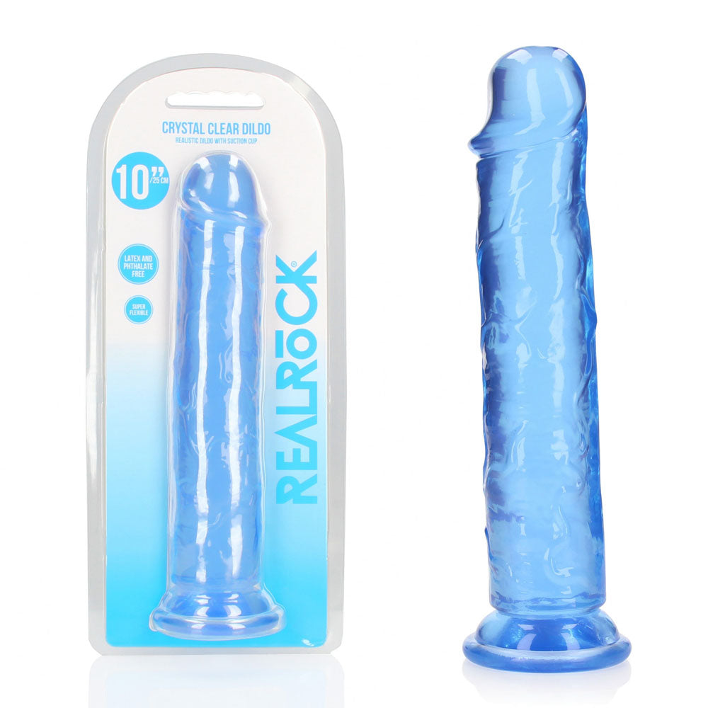 REALROCK 28 cm Straight Dildo - Blue - Blue 28 cm (10'') Dong
