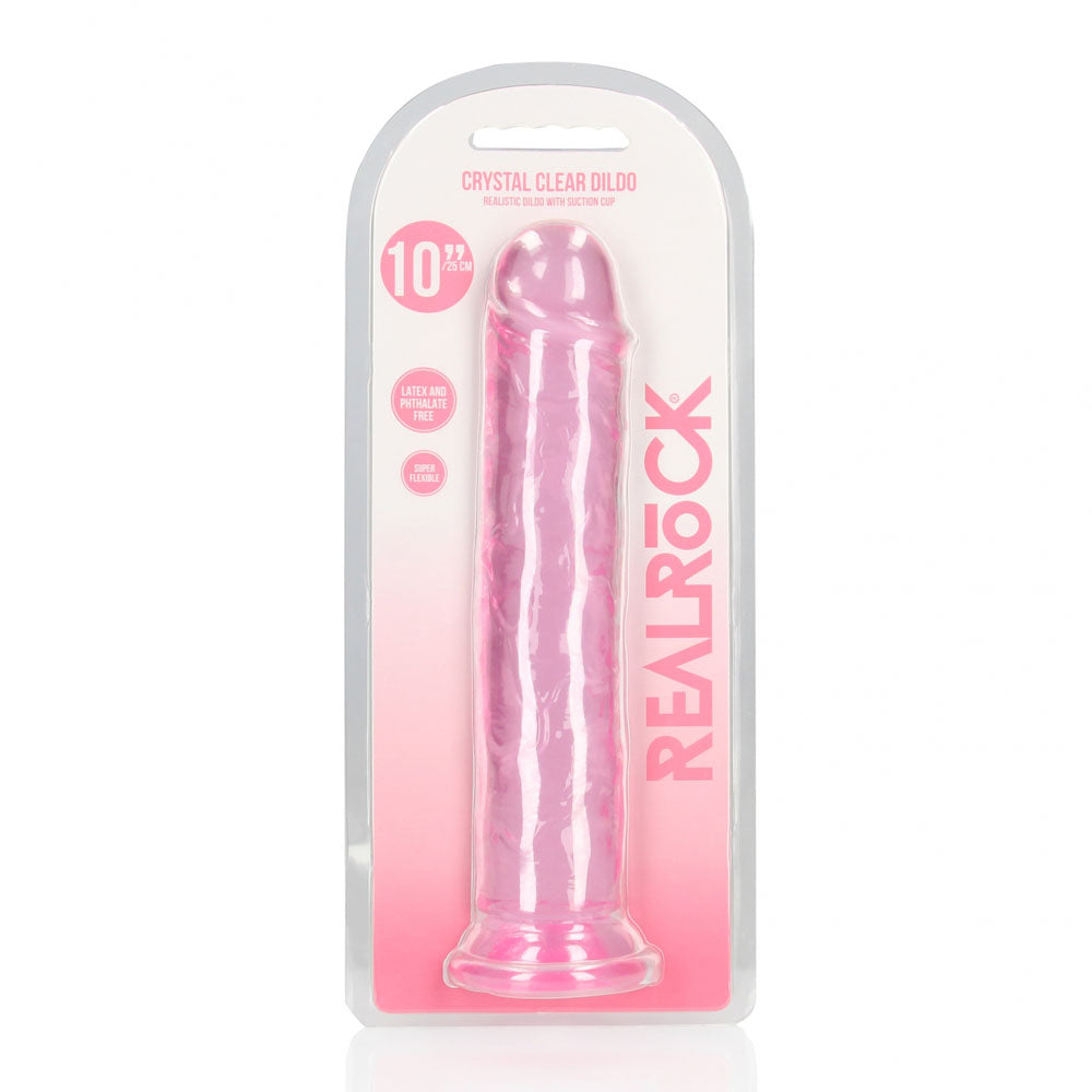 REALROCK 28 cm Straight Dildo - Pink - Pink 28 cm (10'') Dong