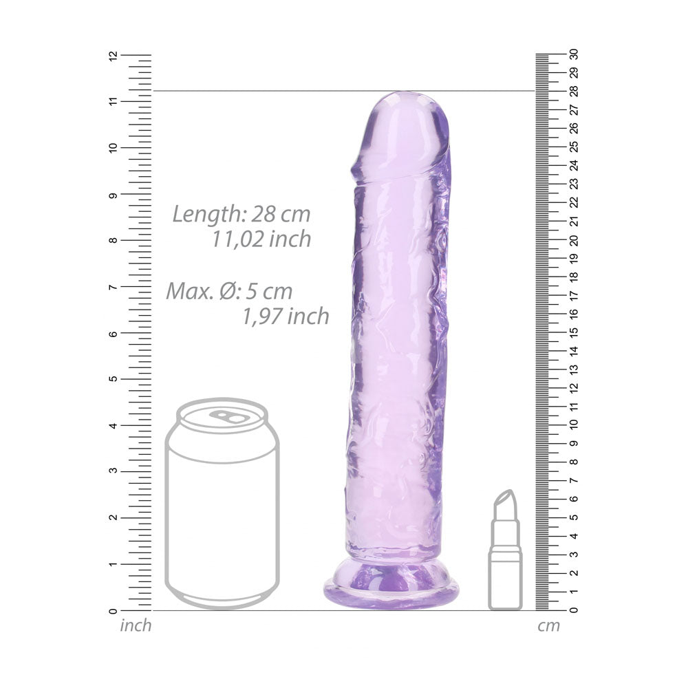 REALROCK 28 cm Straight Dildo - Purple - Purple 28 cm (10'') Dong