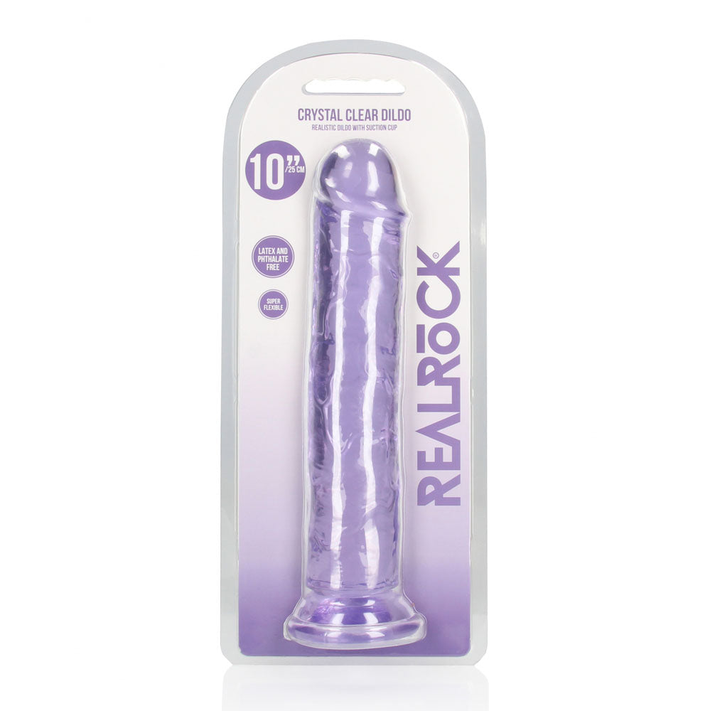 REALROCK 28 cm Straight Dildo - Purple - Purple 28 cm (10'') Dong