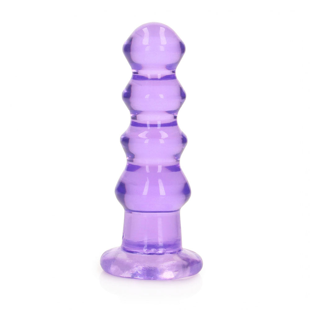 REALROCK 14 cm Curvy Anal Plug - Purple - Purple 14 cm (4.5'') Butt Plug