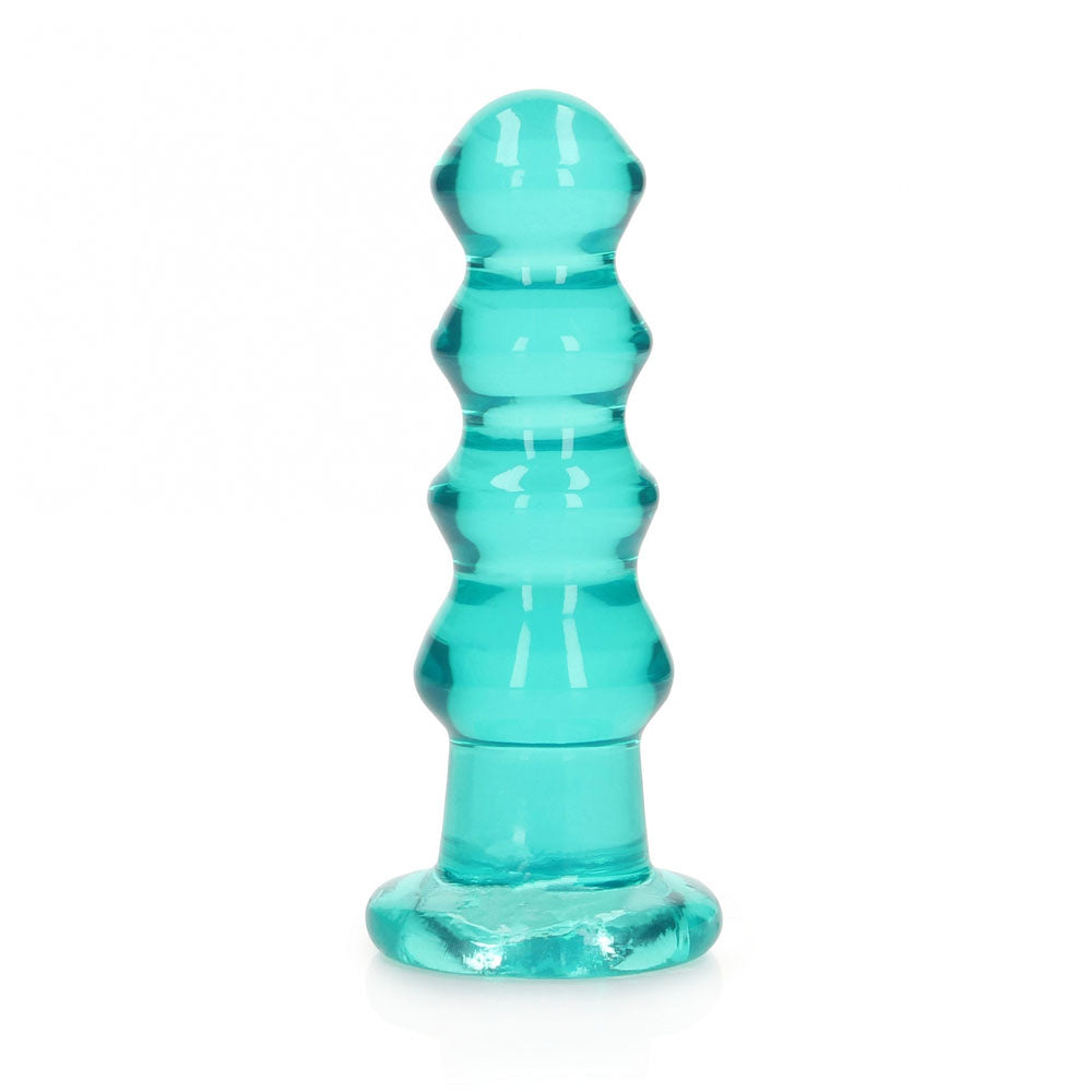 REALROCK 14 cm Curvy Anal Plug - Turquoise - Turquoise 14 cm (4.5'') Butt Plug