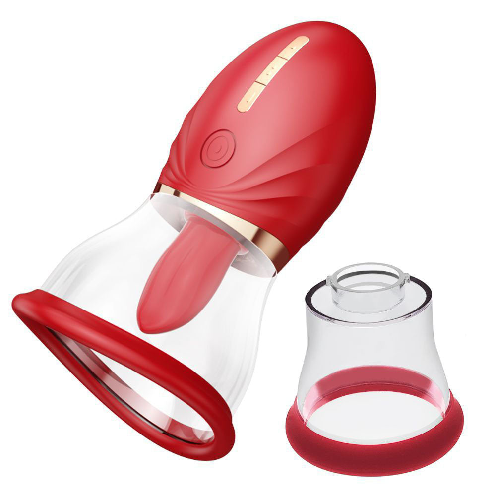 LuvPump Adoramor - Red USB Rechargeable Licking & Sucking Ladies Pump