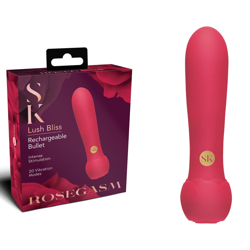 Secret Kisses ROSEGASM Lush Bliss Bullet - Red 10.8 cm USB Rechargeable Bullet