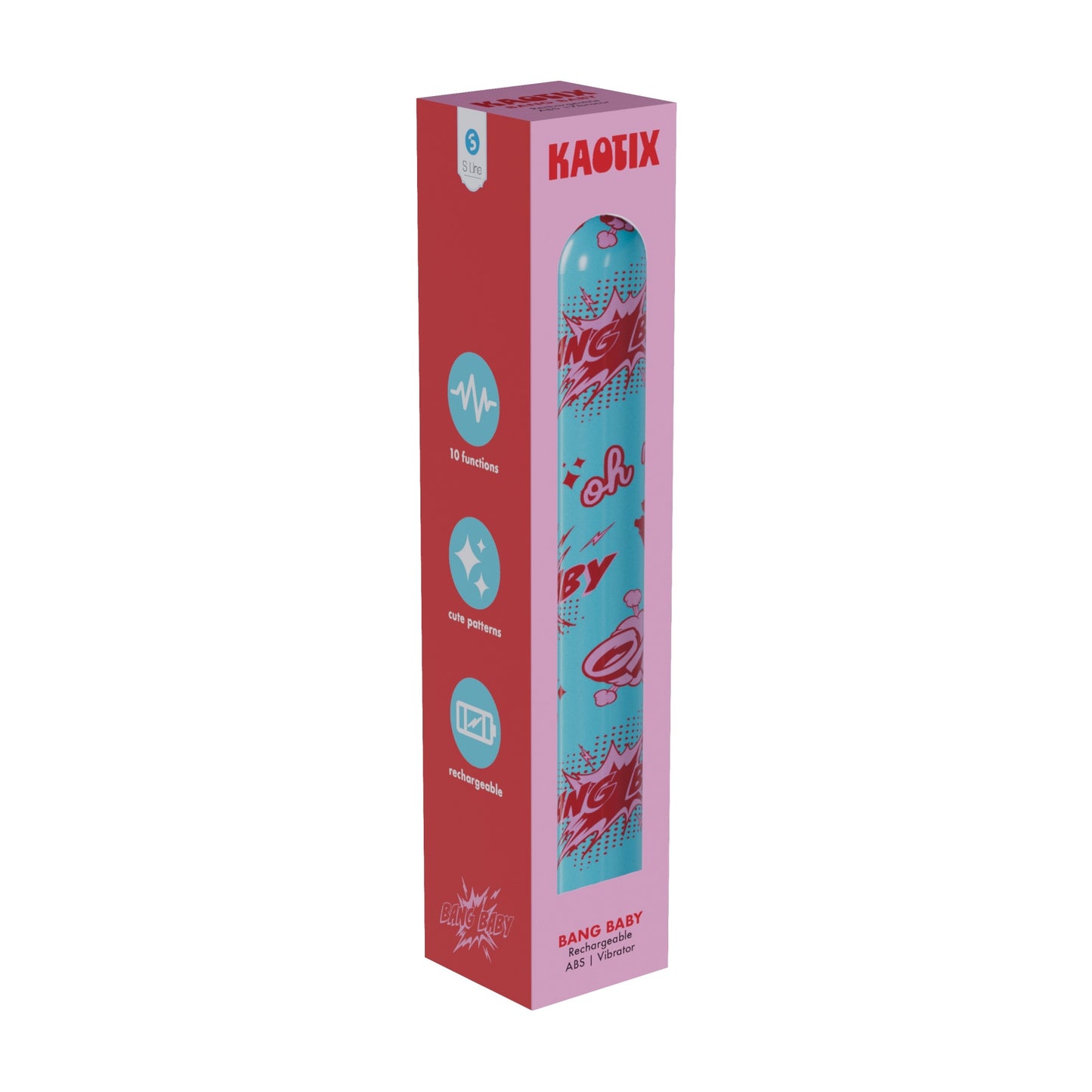 S-LINE Kaotix Display Box - USB Rechargeable Vibrators - Counter Display of 4 x 5 each