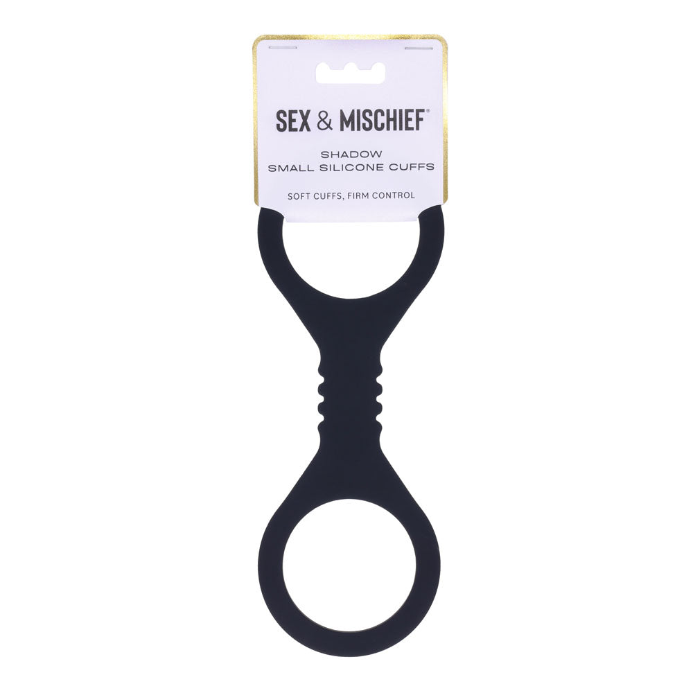 Sex & Mischief Shadow Small Silicone Cuffs - Black Small Restraints