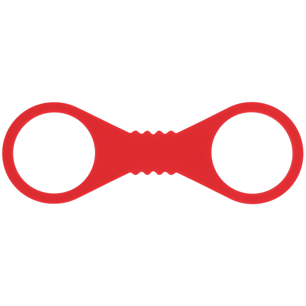 Sex & Mischief Amor Large Silicone Cuffs - Red Large Restraints