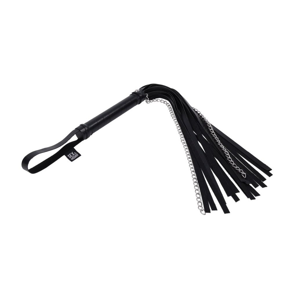 S&M Shadow Chain Flogger - Black Flogger Whip