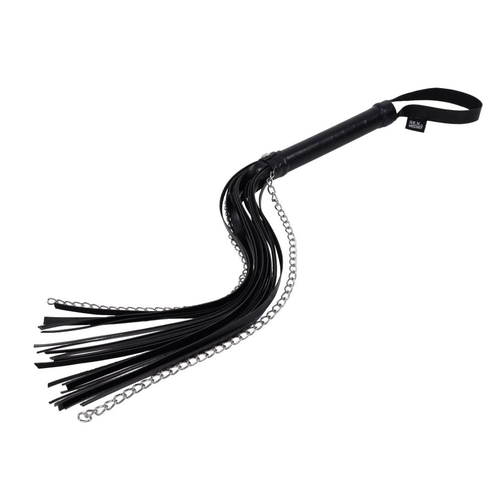 S&M Shadow Chain Flogger - Black Flogger Whip