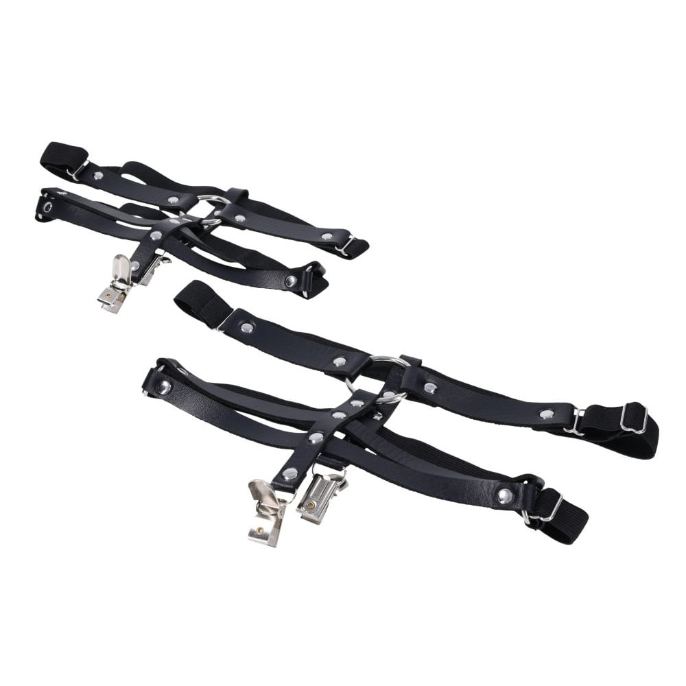 S&M Shadow Garters - Black Leg Garters