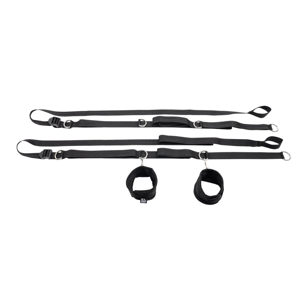S&M Anywhere You Dare Bondage Restraint System - Black Restraint Set