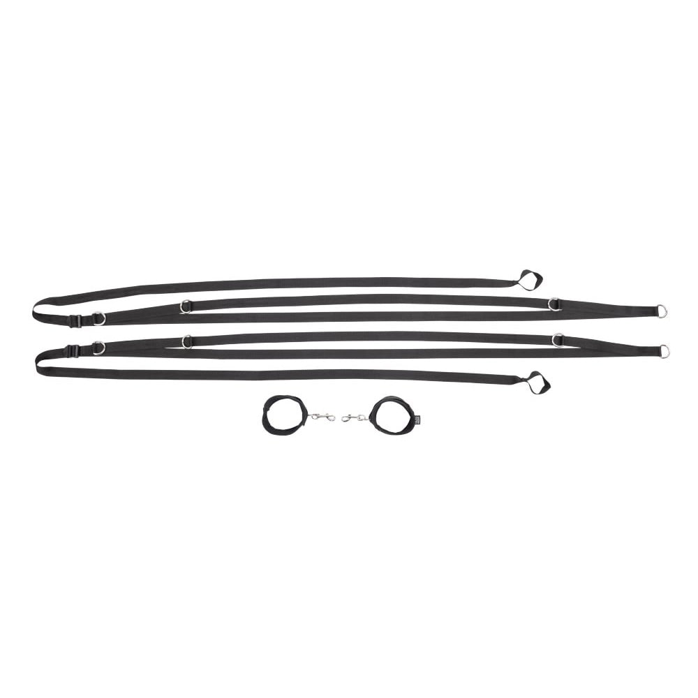 S&M Anywhere You Dare Bondage Restraint System - Black Restraint Set