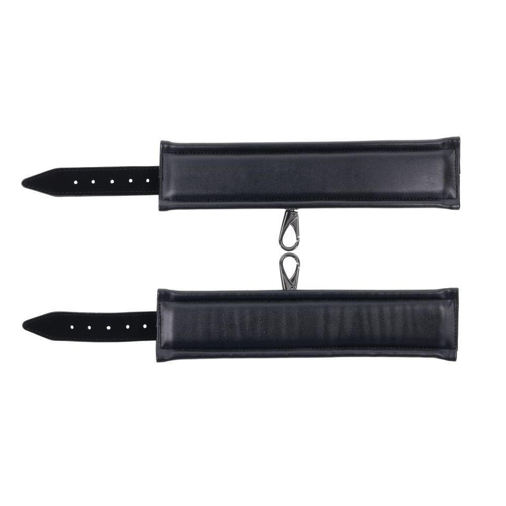 SPORTSHEETS Velvet Noir Handcuffs - Black Adjustable Cuff Restraints