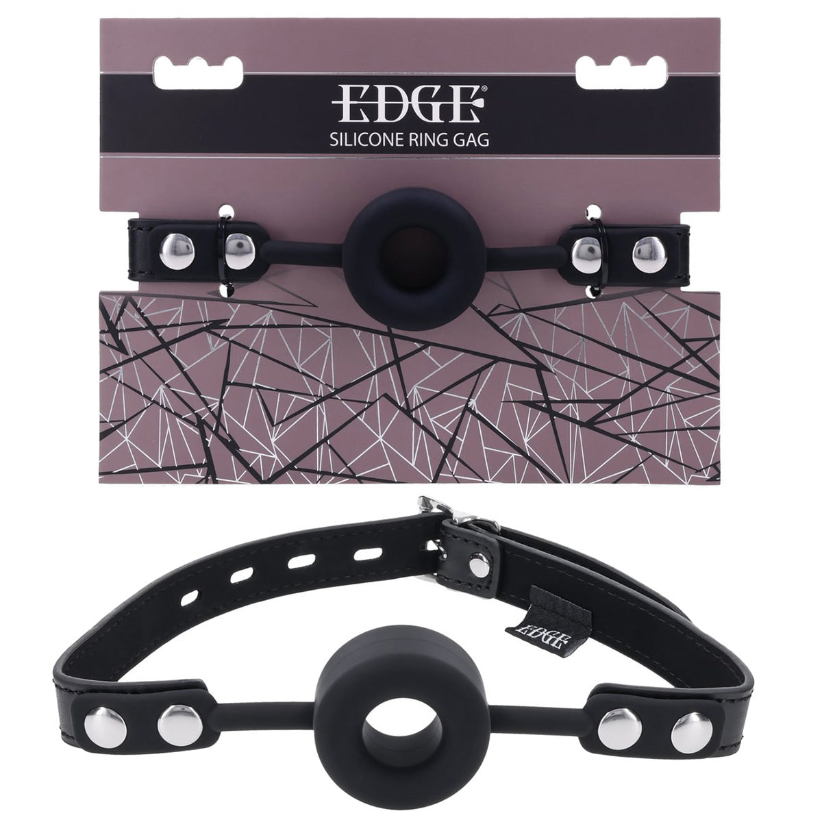 EDGE Silicone Ring Gag - Black Mouth Restraint