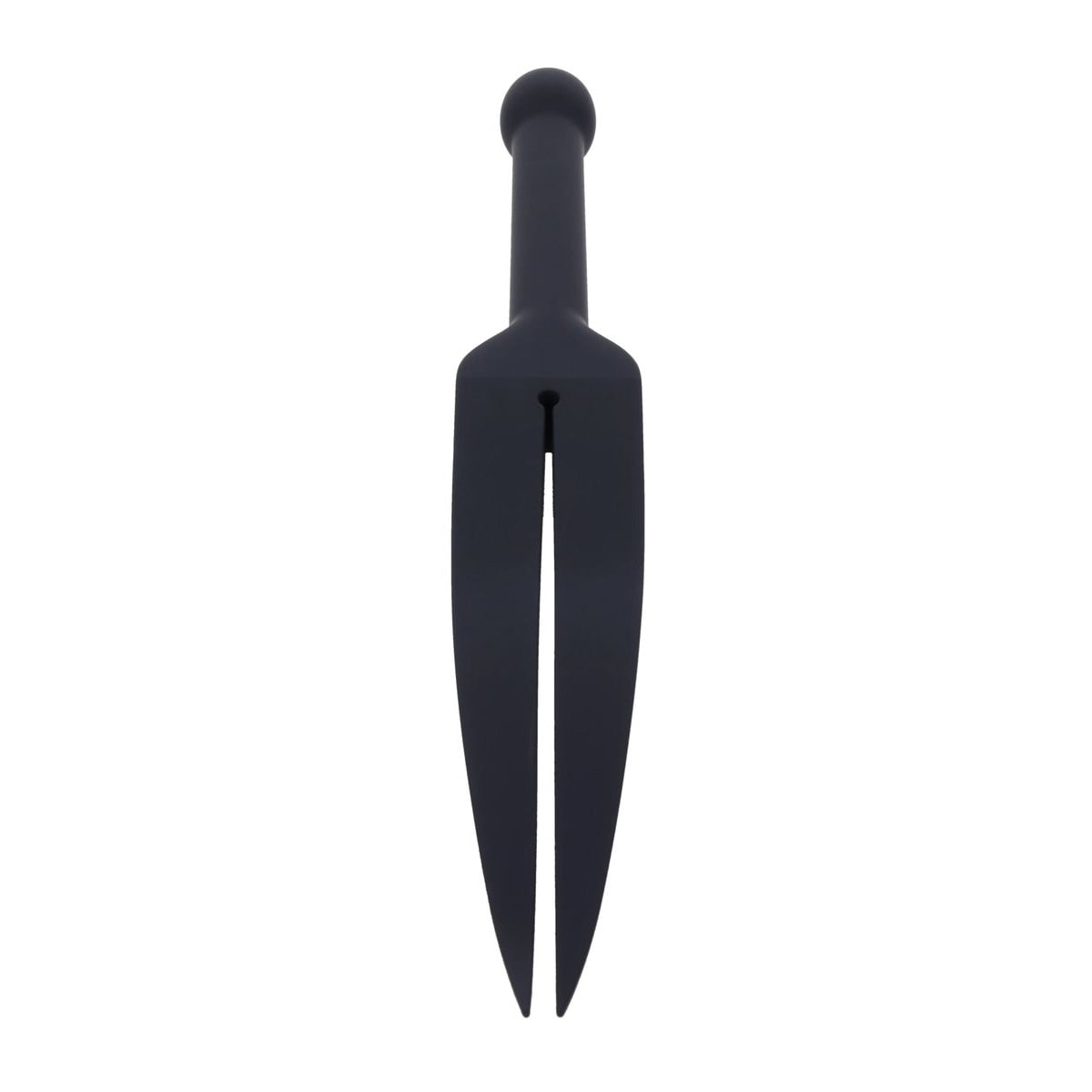 EDGE Silicone Tawse - Black Silicone Tawse Whip with Insertable Handle