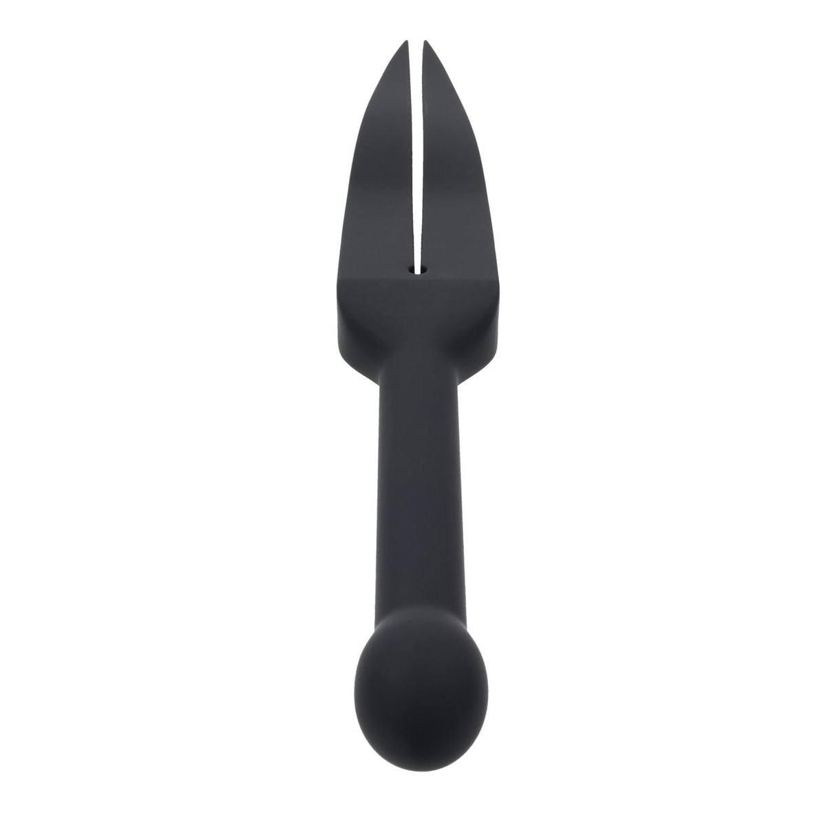 EDGE Silicone Tawse - Black Silicone Tawse Whip with Insertable Handle