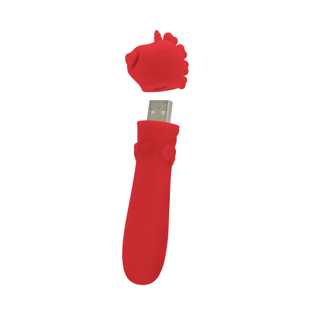 Unihorn - USB Bullet - Cupid's Beau - Red USB Rechargeable Vibrating Bullet