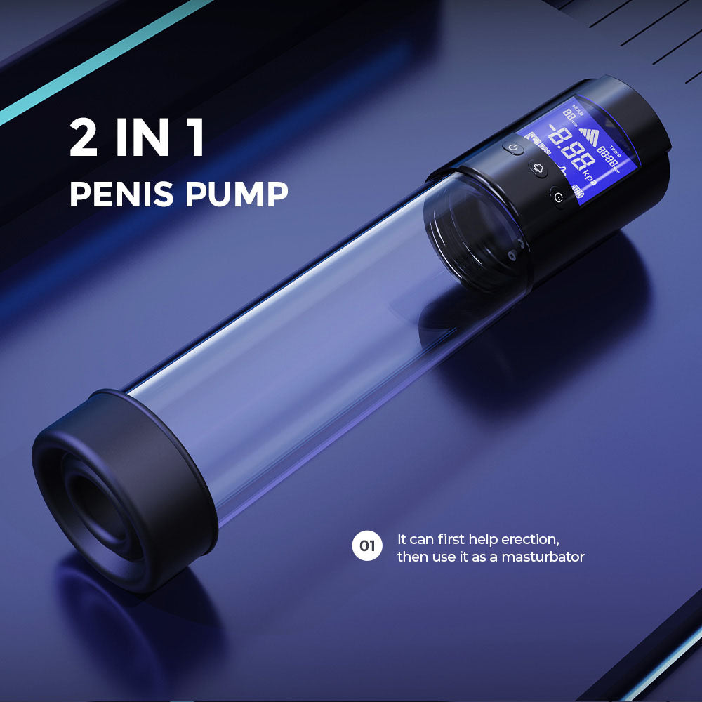 LuvPump Smart Penis Pump - Clear USB Rechargeable Automatic Penis Pump
