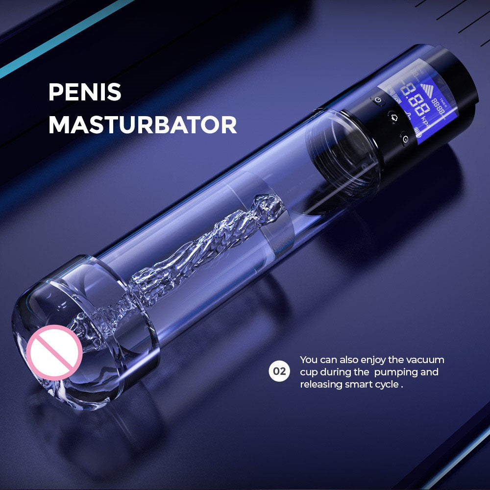 LuvPump Smart Penis Pump - Clear USB Rechargeable Automatic Penis Pump