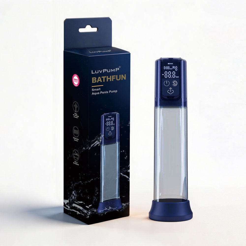 LuvPump Bathfun Smart Aqua Penis Pump - Blue USB-C Rechargeable Waterproof Automatic Penis Pump