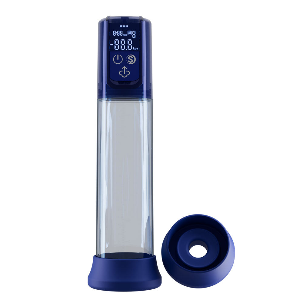 LuvPump Bathfun Smart Aqua Penis Pump - Blue USB-C Rechargeable Waterproof Automatic Penis Pump