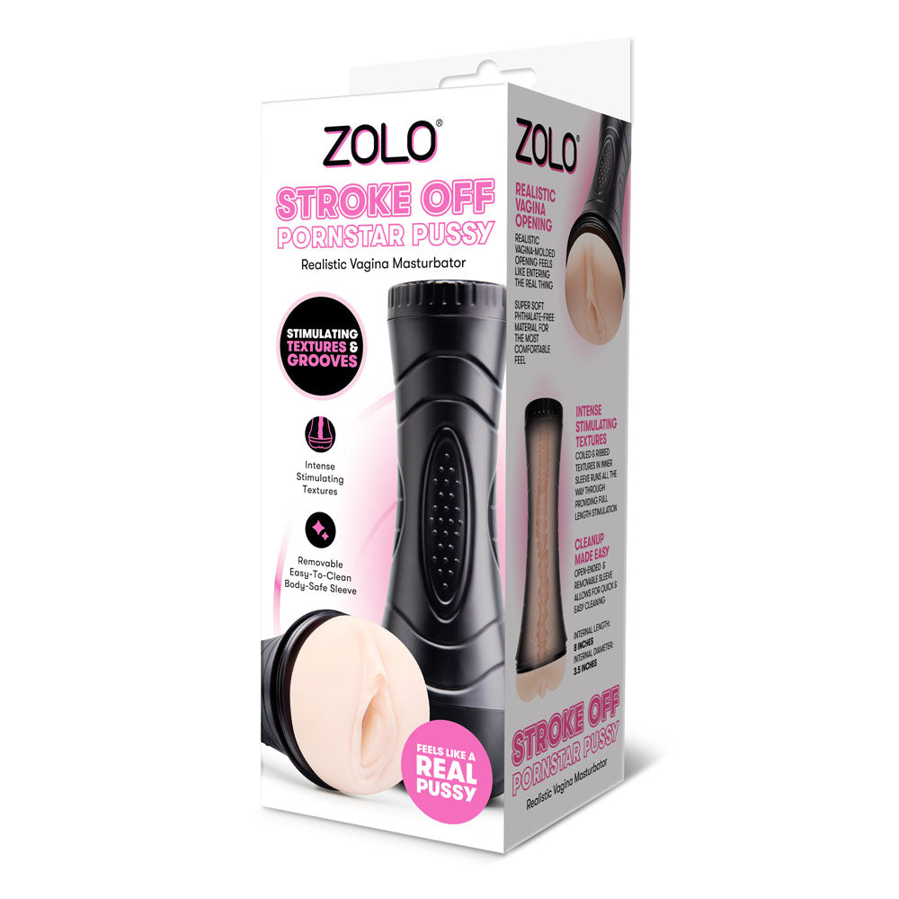 Zolo STROKE OFF Pornstar Pussy - Flesh Vagina Stroker