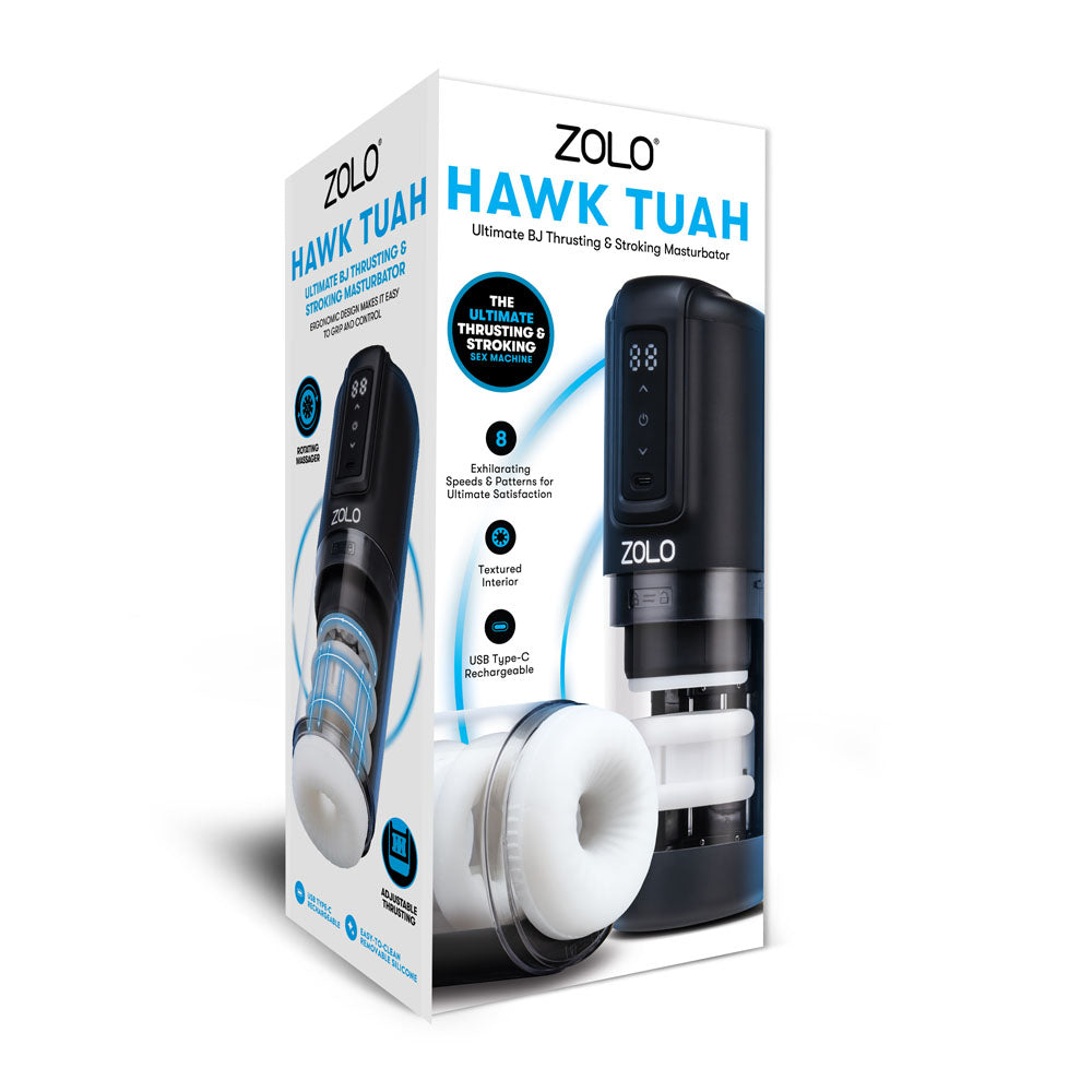 Zolo HAWK TUAH Ultimate BJ Stroker - USB Rechargeable Thrusting & Rotating Auto Stroker