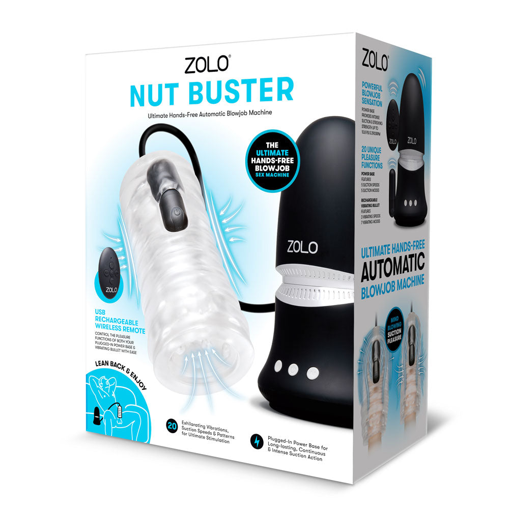 Zolo NUT BUSTER - Mains Powered Hands Free Automatic Blowjob Machine